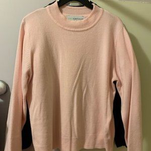 Pretty In Pink! Sag Harbor Pale Pink Crewneck Sweater, Size XL, Faux Cashmere
